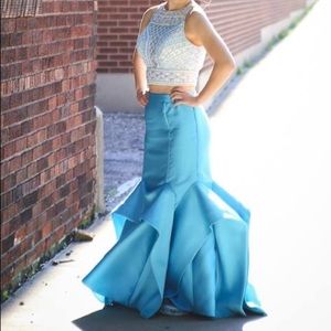 Two piece mermaid trumpet dress